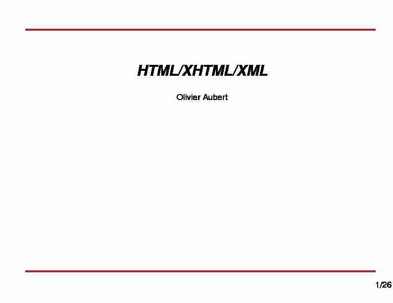 [PDF] HTML et XHTML