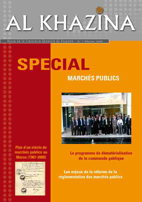 [PDF] dun siècle de marchés publics au Maroc (1907-2009)