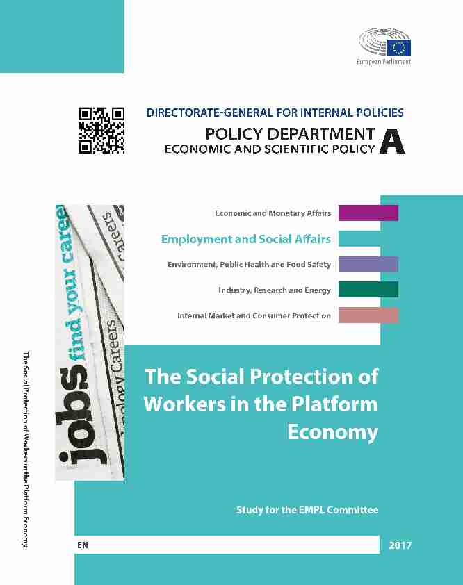 The Social Protection of Workers in the Platform Economy