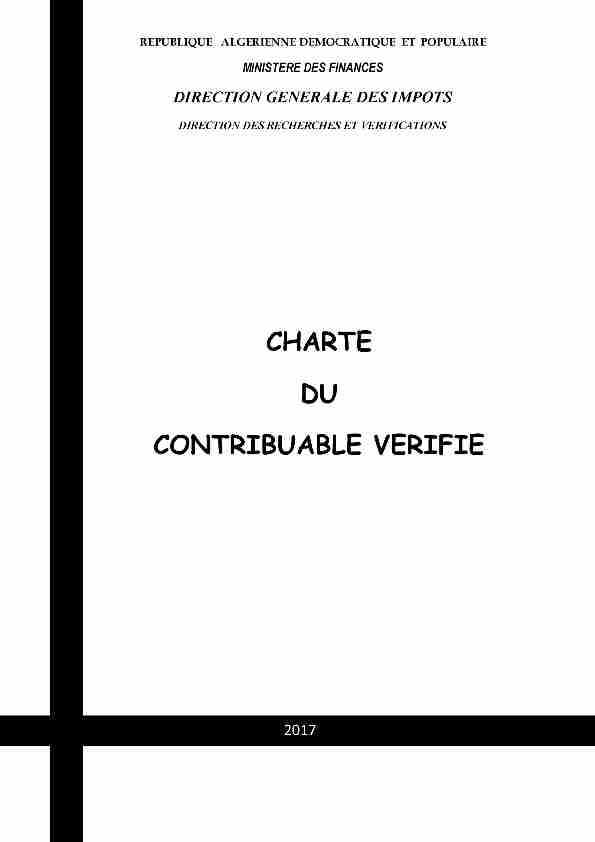 [PDF] CHARTE DU CONTRIBUABLE VERIFIE - DGI