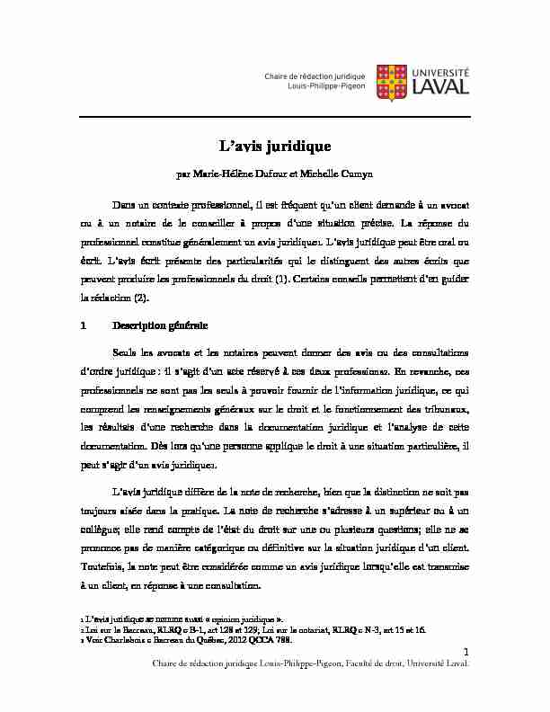 [PDF] Lavis juridique
