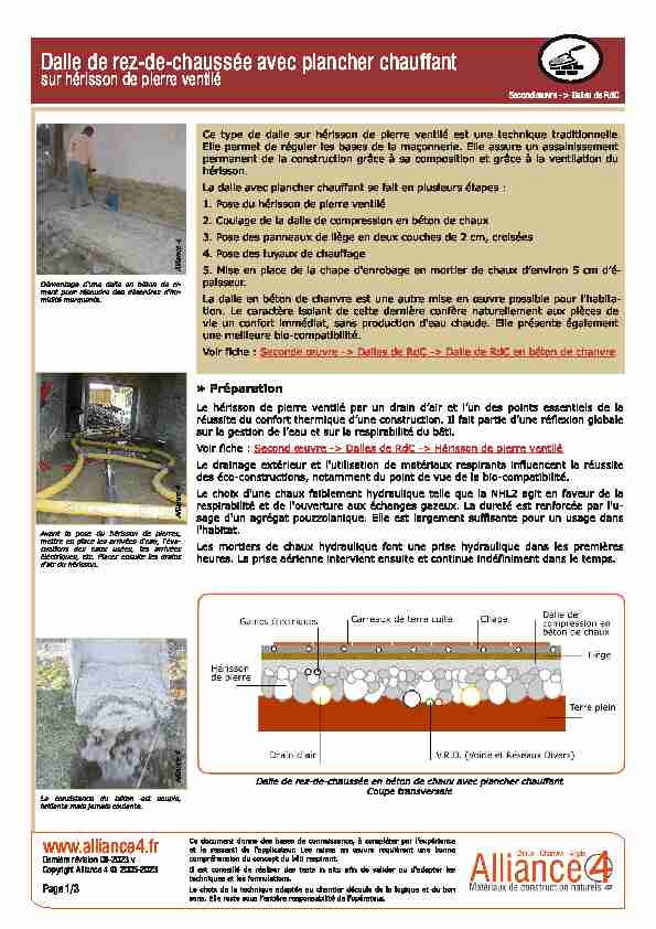 [PDF] Dalle de rez-de-chaussée avec plancher chauffant - Alliance 4