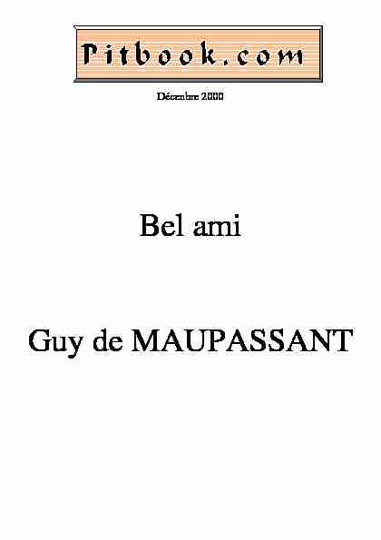 [PDF] GUY DE MAUPASSANT BEL-AMI