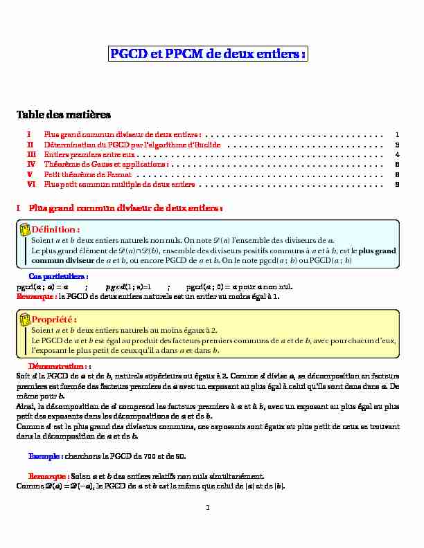 [PDF] PGCD et PPCM de deux entiers : - Blog Ac Versailles