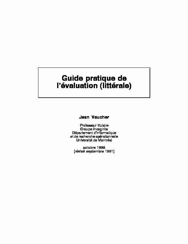 [PDF] Guide pratique de lévaluation (littérale) - Département d