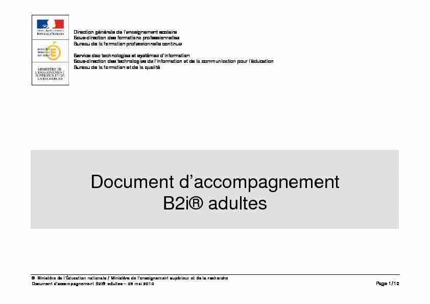 [PDF] Document daccompagnement B2i® adultes