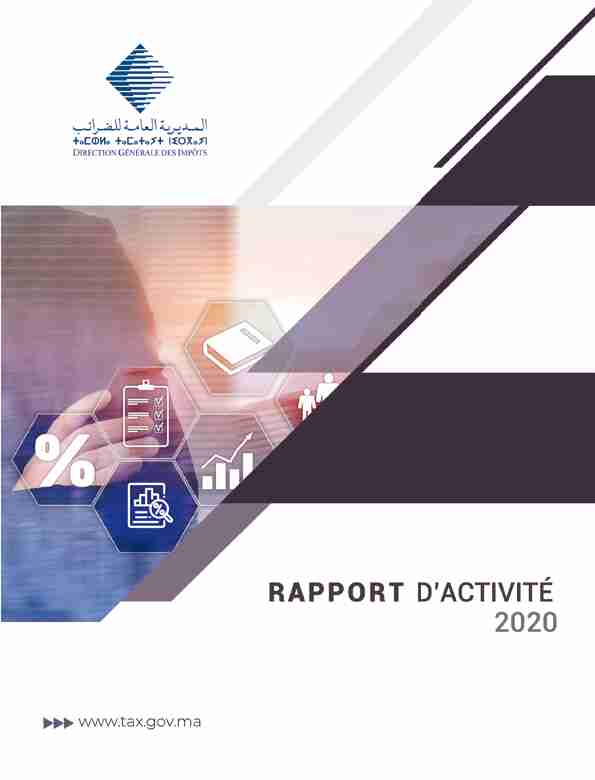 Rapport dactivité 2020 de la Direction Générale des Impôts