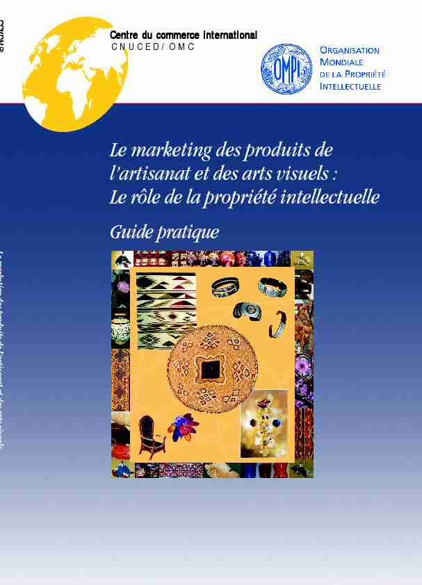 [PDF] Le marketing des produits de lartisanat et des arts visuels - WIPO
