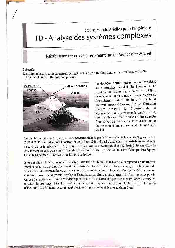 [PDF] Cycle1, Rétablissement du caractère maritime du mont Saint-Michel