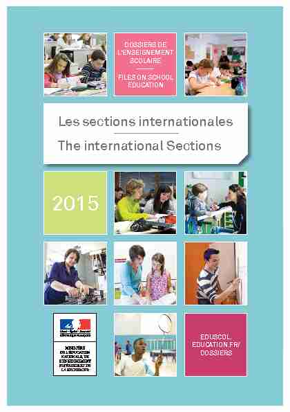 Les sections internationales