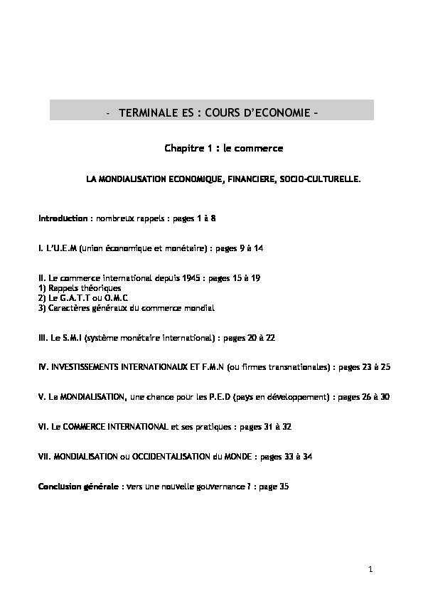 [PDF] - TERMINALE ES : COURS DECONOMIE – - Lycée dAdultes