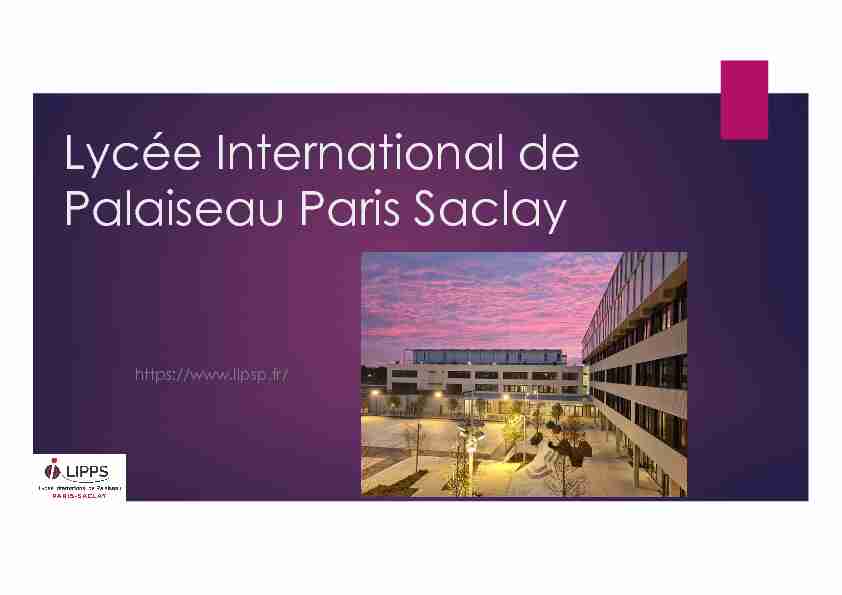 Lycée International de Palaiseau Paris Saclay