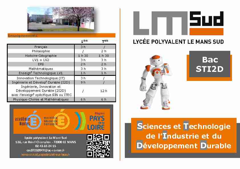 [PDF] Bac STI2D - Lycée Le Mans Sud