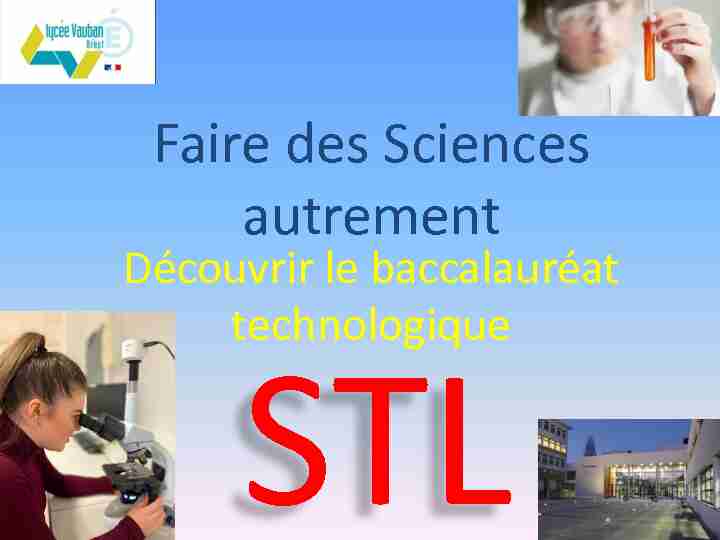 [PDF] Le bac STL - Lycée VAUBAN