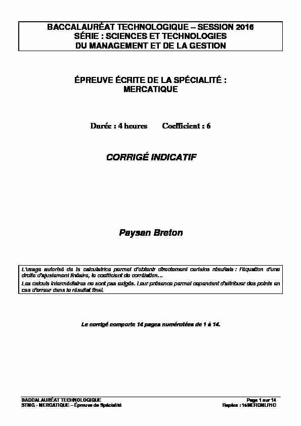 [PDF] Corrigé du bac STMG Mercatique (Marketing) 2016 - Métropole