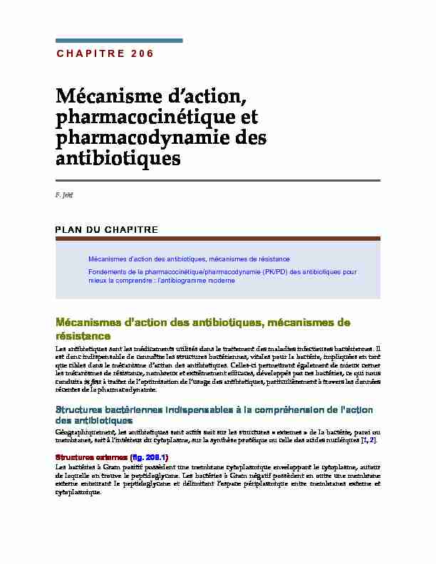 [PDF] Mécanisme daction pharmacocinétique et pharmacodynamie des
