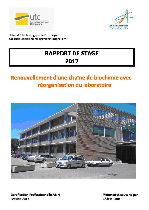 [PDF] RAPPORT DE STAGE 2017 - UTC