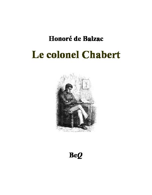 Le colonel Chabert - Ebooks gratuits
