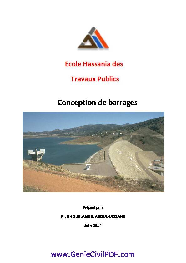 [PDF] Conception de barrages - Genie Civil PDF