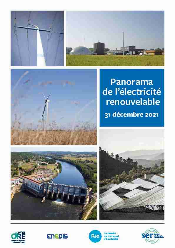 Panorama de lélectricité renouvelable