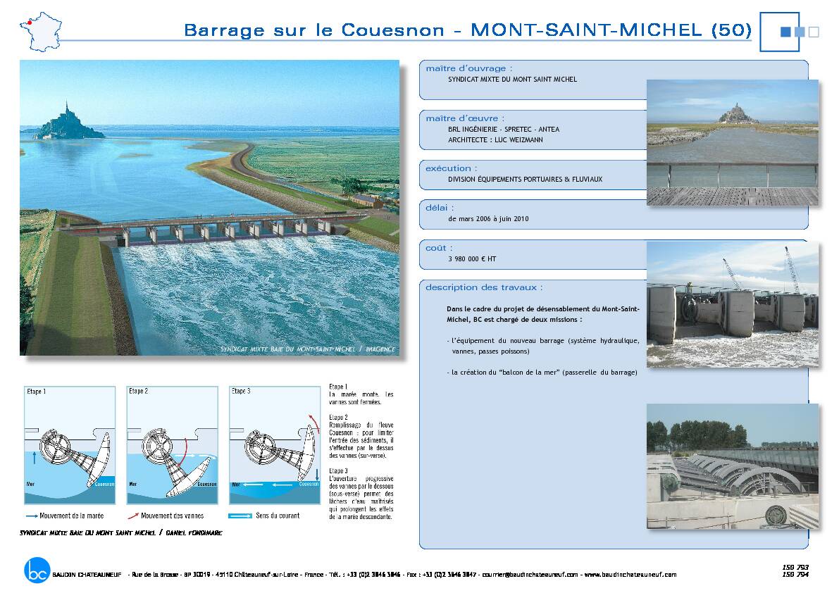 Barrage sur le Couesnon - mont-saint-miChel (50)