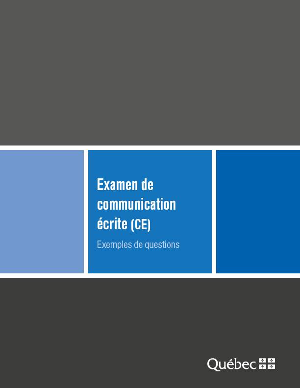 Examen de communication écrite (CE)