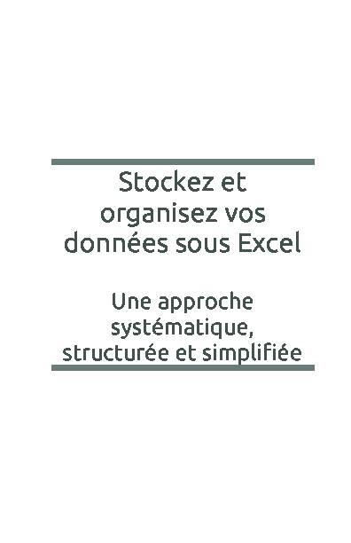 [PDF] Organisation et gestion de vos données sous Excel - PolyKromy