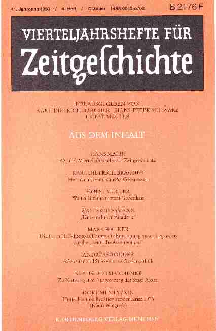 Vierteljahrshefte für Zeitgeschichte Jahrgang 41(1993) Heft 4