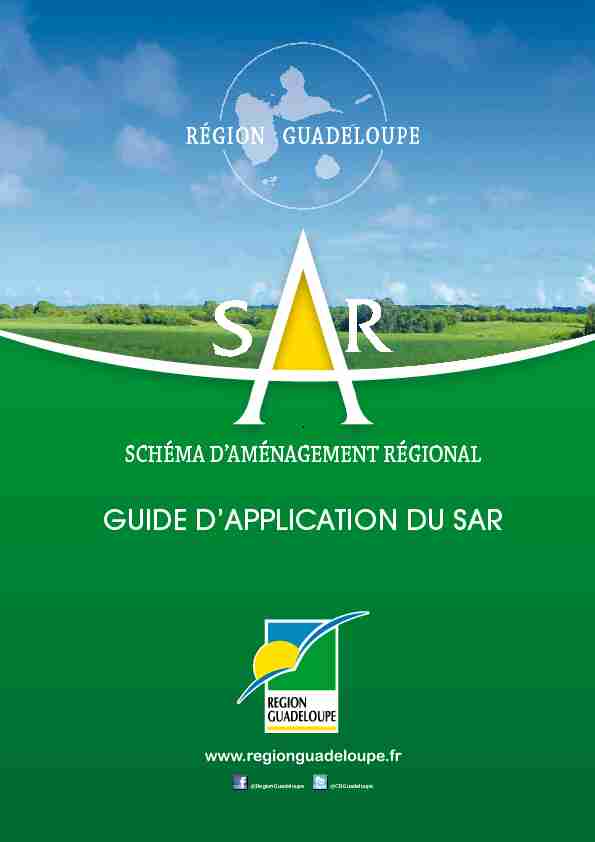 schéma daménagement régional - guide dapplication du sar