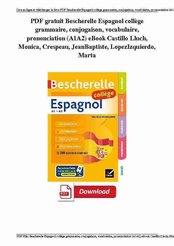 [PDF] [DZO]⋙ Descargar Gratis Bescherelle Espagnol  - WordPresscom