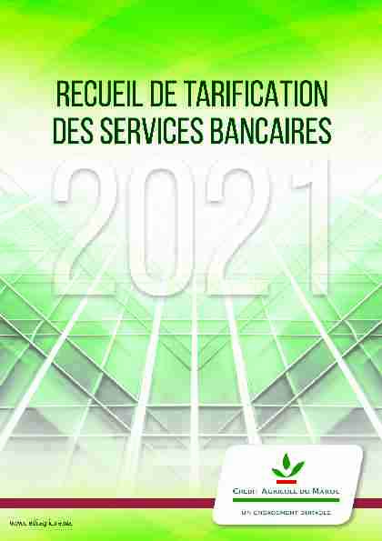[PDF] Tarification bancairepdf - Crédit Agricole du Maroc