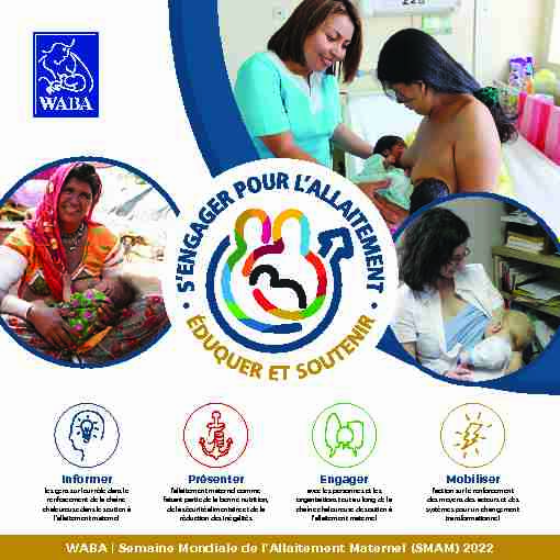 Semaine Mondiale de lAllaitement Maternel (SMAM) 2022