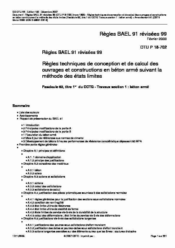 [PDF] Règles BAEL 91 révisées 99 - sodibet