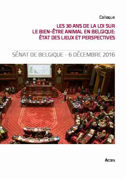 les 30 ans de la loi sur le bien-être animal en belgique: état des