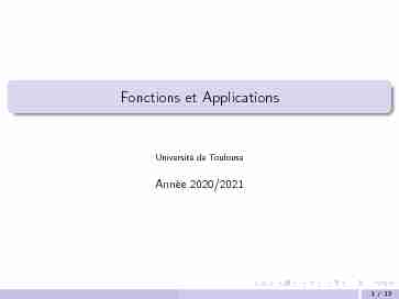 Fonctions et Applications