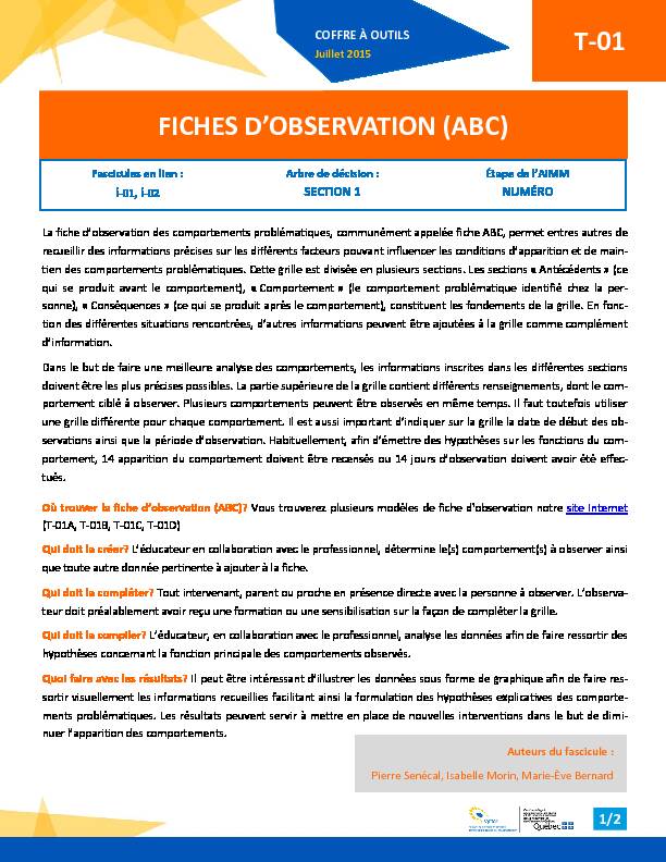 [PDF] FICHES DOBSERVATION (ABC) T‐01 - SQETGC