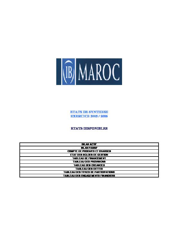 [PDF] BILAN MAROCMDI - AMMC