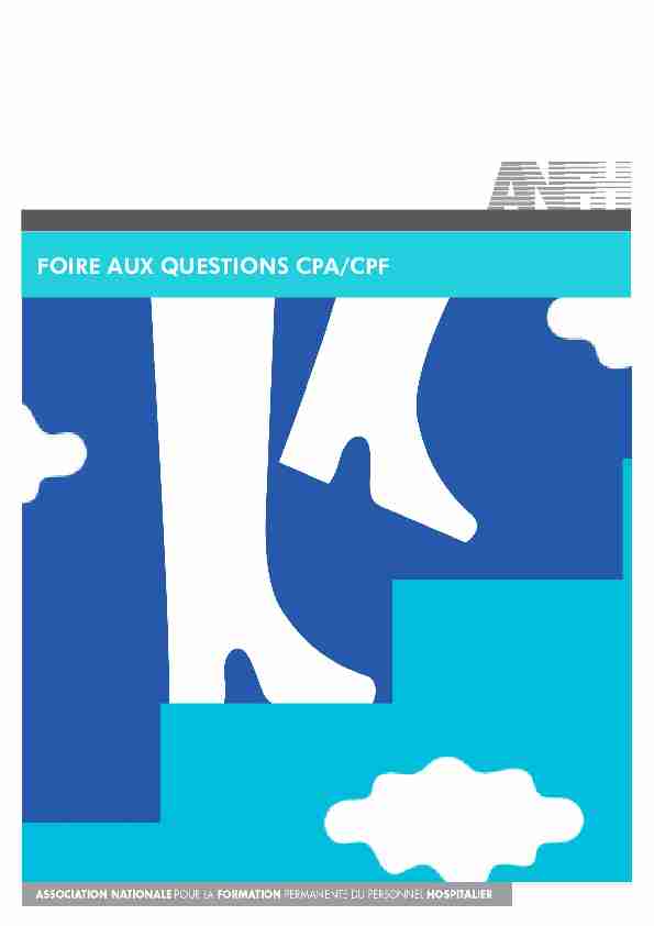 FOIRE AUX QUESTIONS CPA/CPF