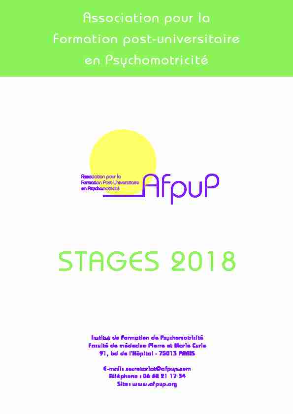 STAGES 2018