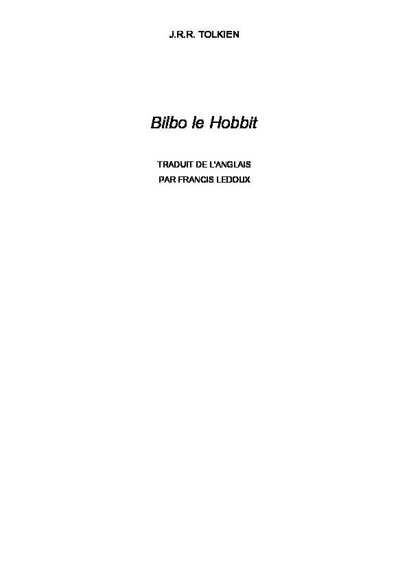 [PDF] Bilbo le hobbit