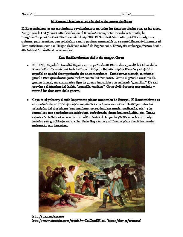 3 de mayo Goya - DEAN BURRIER SANCHIS