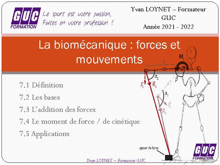 La biomécanique : forces et mouvements