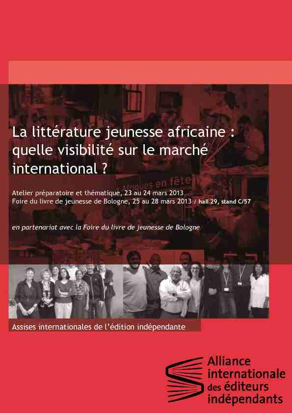La littérature jeunesse africaine : quelle visibilité sur le marché