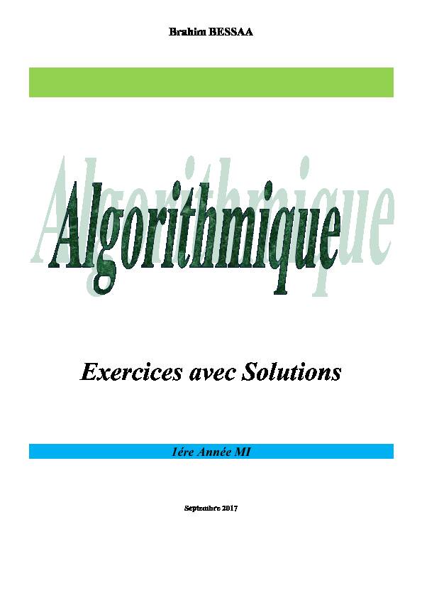 Exercices avec Solutions