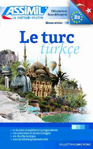[PDF] Le turc türkçe