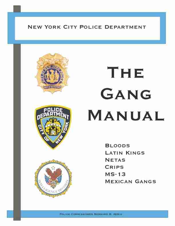NYPD Gang Manual