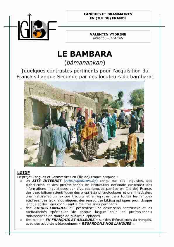 [PDF] LE BAMBARA