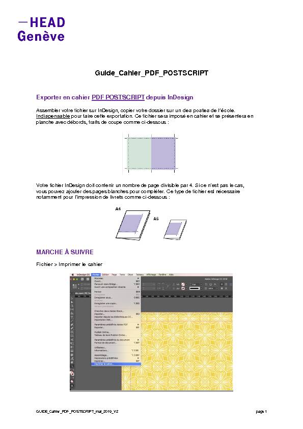 Guide Cahier PDF POSTSCRIPT - HESGE
