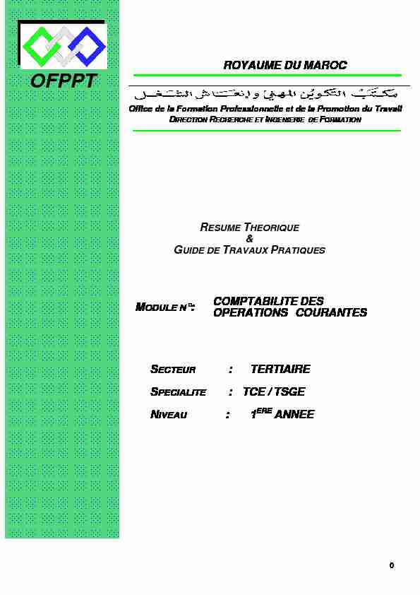 [PDF] Comptabilité des opérations courantes - Acseris Experts-Comptables