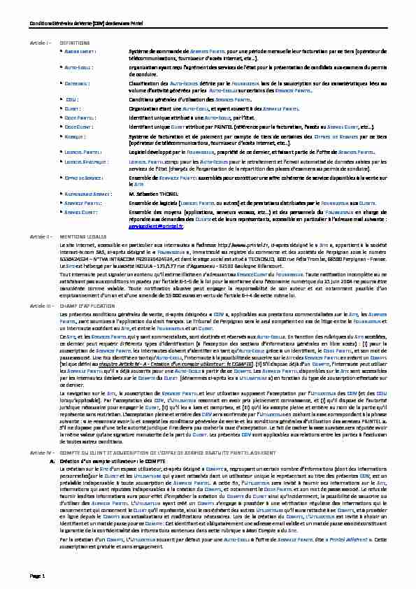 [PDF] Conditions(Générales(de(Vente((CGV)(des(Services(Printel( Page